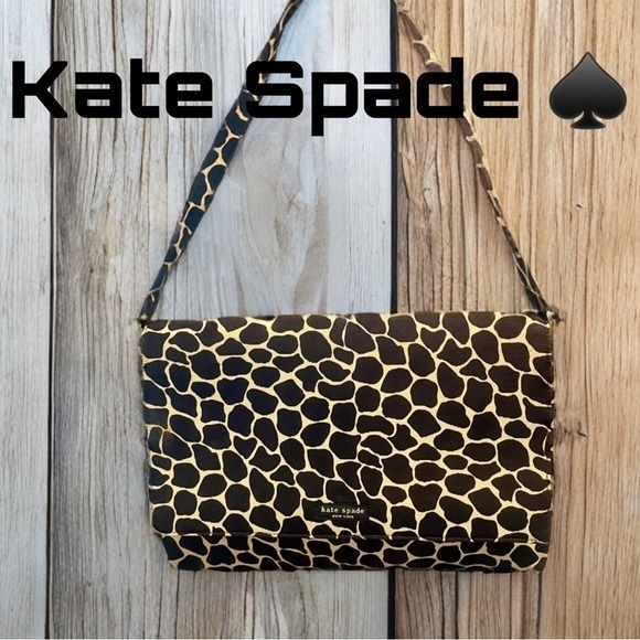 Kate Spade Neutral Animal Print w/pink interior shoulder bag - Picture 1 of 11